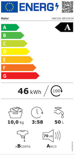 Haier Пералня 10кг с Парна Технология 1400 Оборота HW100-BP14939
