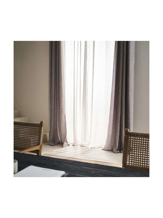 Gofis Home Κουρτίνα με Τρέσα Magna 495 Γκρι 140x295εκ.