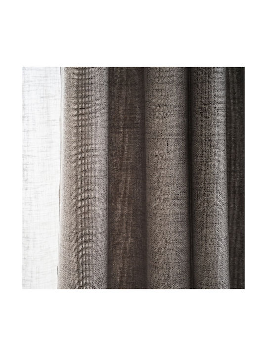 Gofis Home Κουρτίνα με Τρέσα Magna 495 Γκρι 140x295εκ.