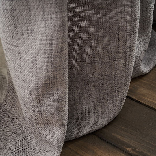 Gofis Home Κουρτίνα με Τρέσα Magna 495 Γκρι 140x295εκ.