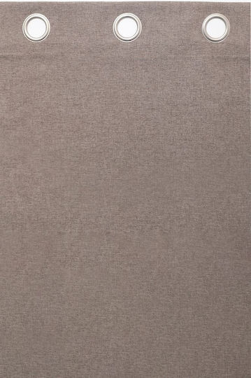 Viokarpet Vorhang mit Grommets Sonia Braun 140x270cm
