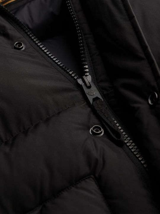Longline Χειμωνιάτικο Μπουφάν Puffer Jet Black