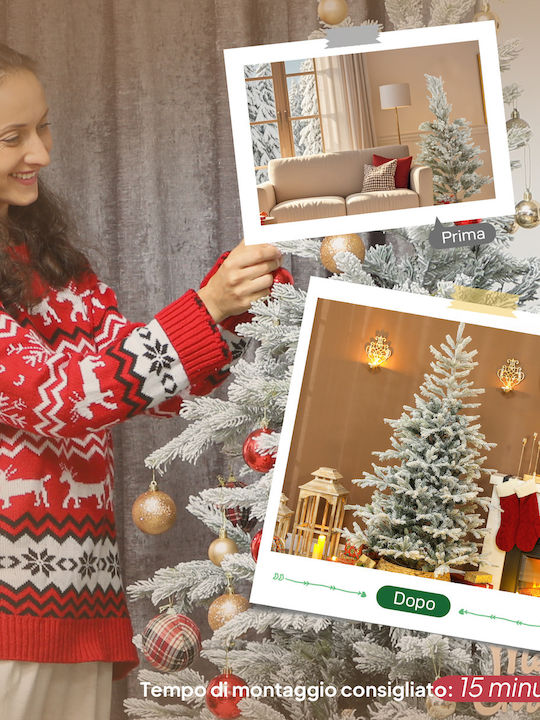 Christmas Tree Slim Snowy 180cm