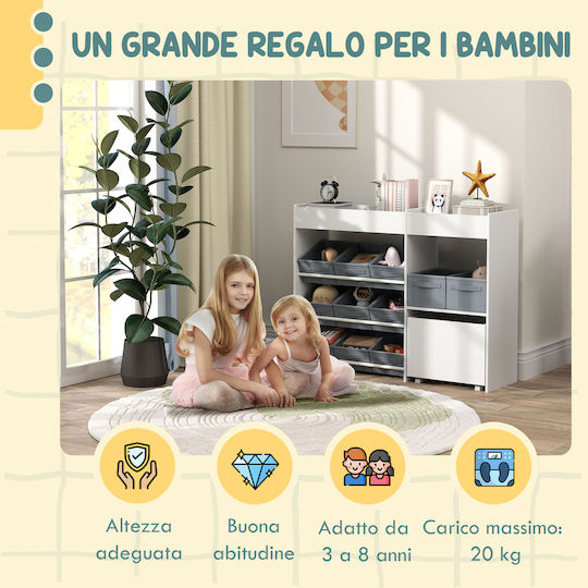 Aiyaplay Σύστημα Αποθήκευσης Παιχνιδιών Λευκό 105x30x80cm
