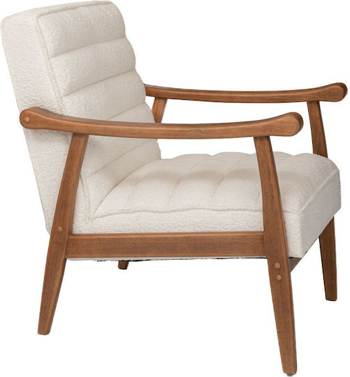 Πολυθρόνα Lounge 81x66x81cm Κρεμ