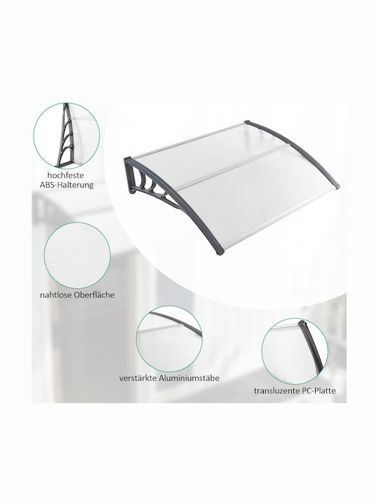 Costway Πολυκαρβονικό Στέγαστρο Π122xΒ99cm