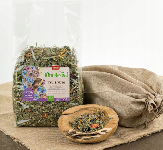 Vitapol Vitapol Vita Herbal Duo Snack Meadow Herbs Hay for Chinchilla and Degu 500g