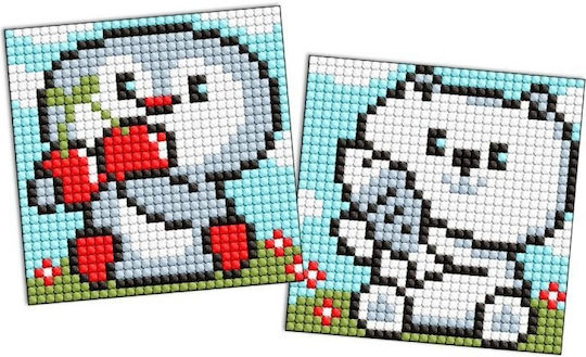 Diamond Mosaic On Magnet Ideyka 9x9 Cm Kids Penguin Bear 2 Pcs