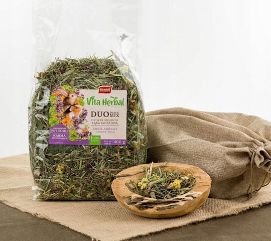 Vitapol Vitapol Vita Herbal Duo Snack Meadow Flower Hay Rodents Rabbit 400g