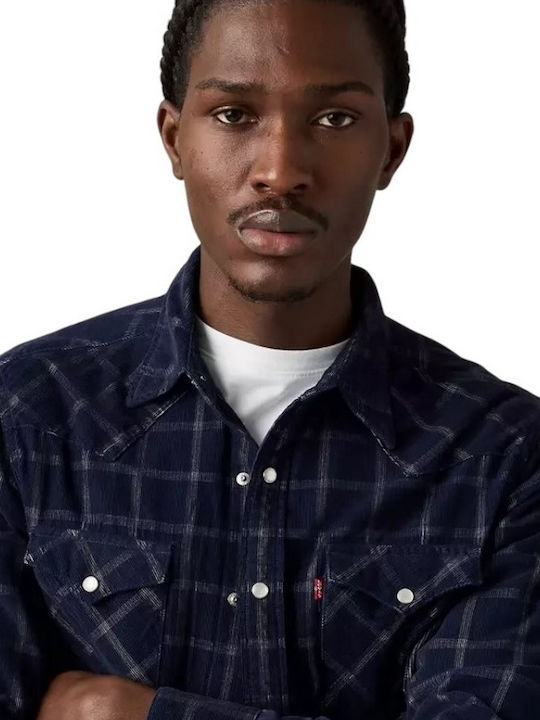 Barstow Western Standard Long-sleeved Shirt Indigo