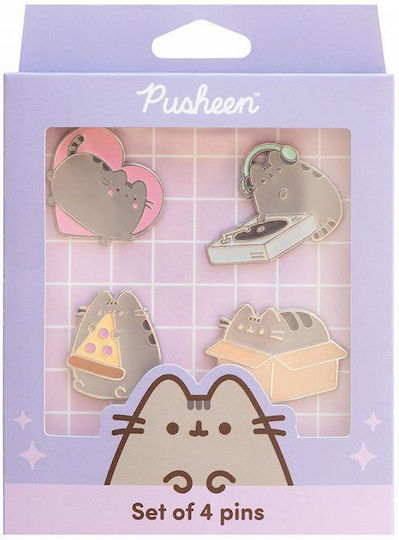 Set 4 Abzeichen Pusheen