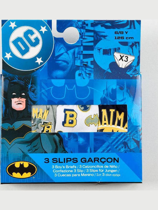 Superheroes Kids' Set with Briefs Blue-white-khaki 3pcs