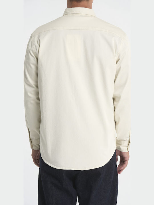 Μακρυμάνικo Overshirt Εκρού