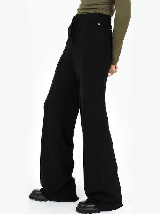 Dama Tesatura Pantaloni Black