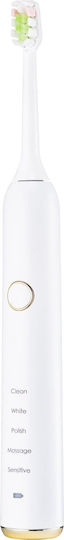 Vitammy Electric Toothbrush with Pressure Sensor and Travel Case White