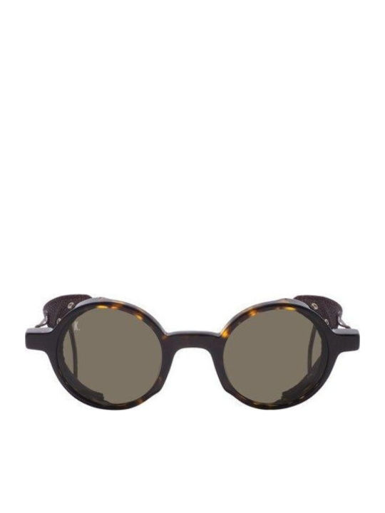 Kaleos Unisex Γυαλιά Ηλίου με Καφέ Ταρταρούγα Κοκκάλινο Σκελετό και Καφέ Φακό PARRADO 3