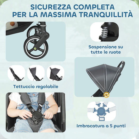 Aiyaplay Baby Stroller Suitable for Newborn Dark Grey 6.3kg