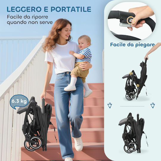 Aiyaplay Baby Stroller Suitable for Newborn Dark Grey 6.3kg