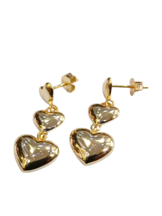 Prince Silvero Earrings made of Silver Gold Plated with Stones