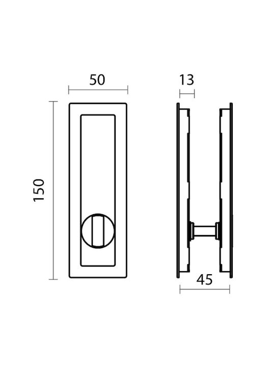 Convex Türgriff Silber 150mm SDH-14742