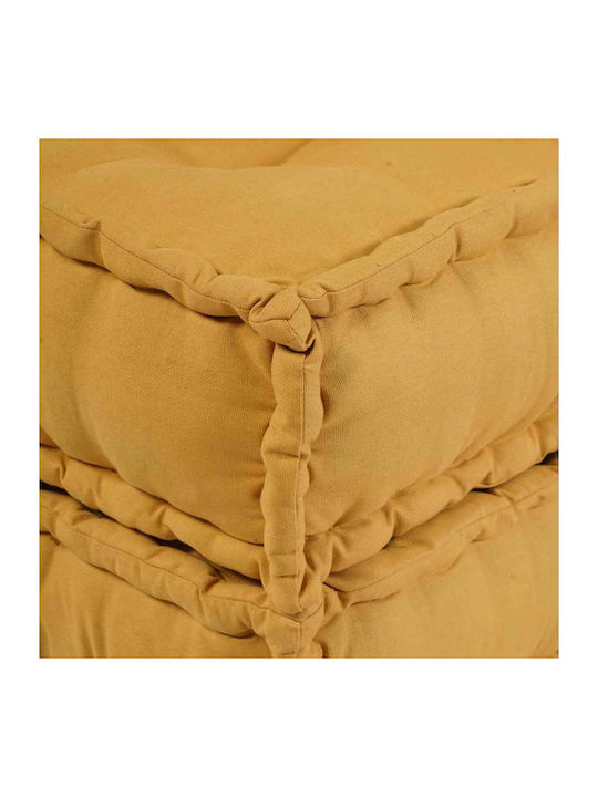 Bean Bag Sofa Poof Yellow 70x70x36cm