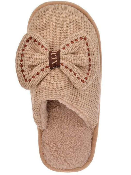 Winter Damen Hausschuhe Beige