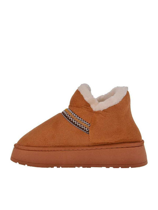 Closed Women's Slippers Brown