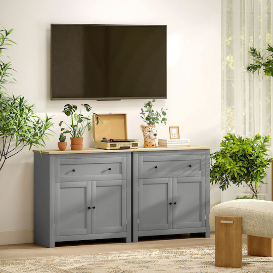 Sideboard made of Wood & Metal with Drawers Colorful 78.5x35x80cm