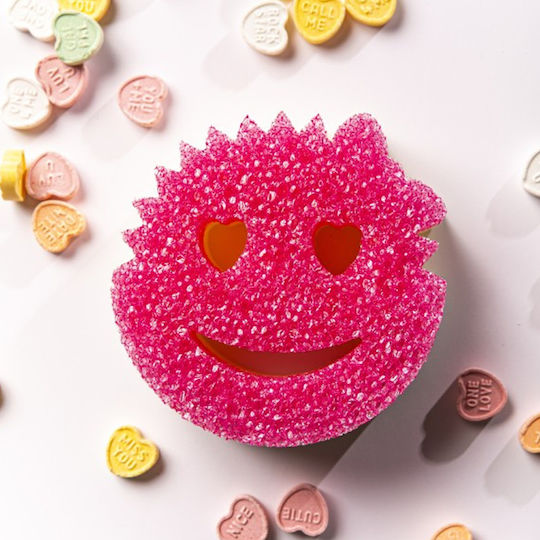 Σφουγγάρι Scrub Daddy Scrub Mommy Heart Dual-sided Scrubber & Sponge Special Edition Pink Yellow