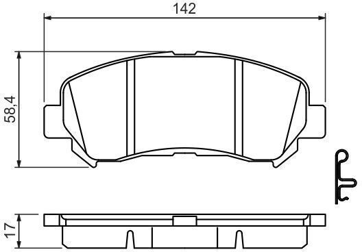 Bosch Set Plăcuțe Frână Disc 0 986 494 501