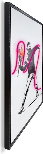 Πίνακας "graffiti Thrower" Neon Led Φωτισμό 70x100 Εκ