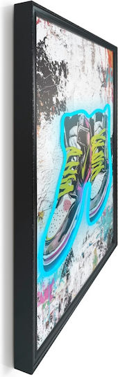 Панел “Sneakers Pop Art” Неоново С LED Осветление 50x70 См