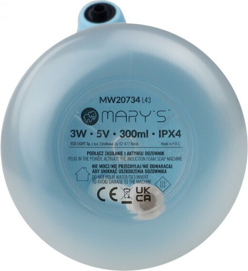 Mary's Εντοιχιζόμενο Dispenser Πλαστικό Μπλε 300ml