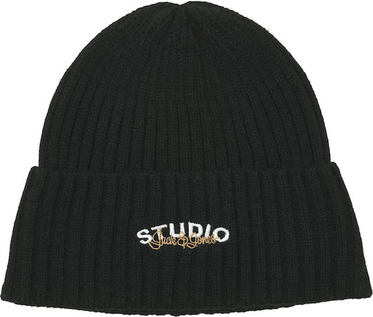 Beanie Ανδρικός Σκούφος Πλεκτός σε Μαύρο χρώμα