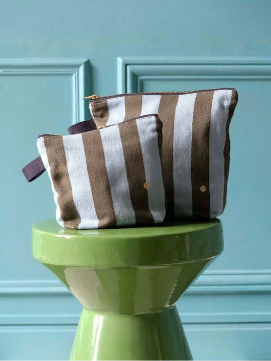 Τσαντακι Μπανιου La Cerise Rita Ριγε 28x23 Οργανικο Βαμβακι