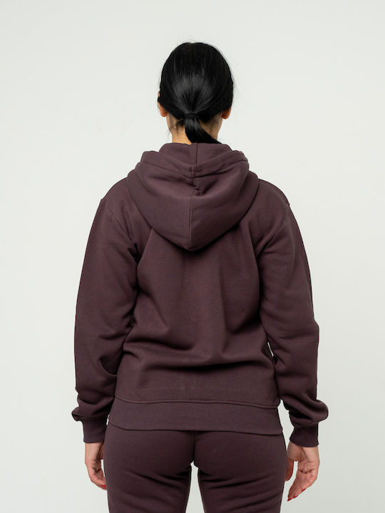 Be:Nation Jacke Eggplant mit Kapuze