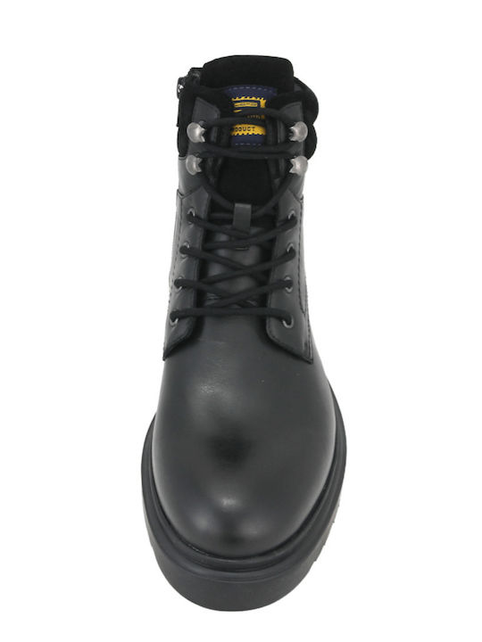 Leder Schwarz Herrenstiefel