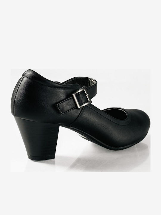 Pumps mit Riemchen Schwarz