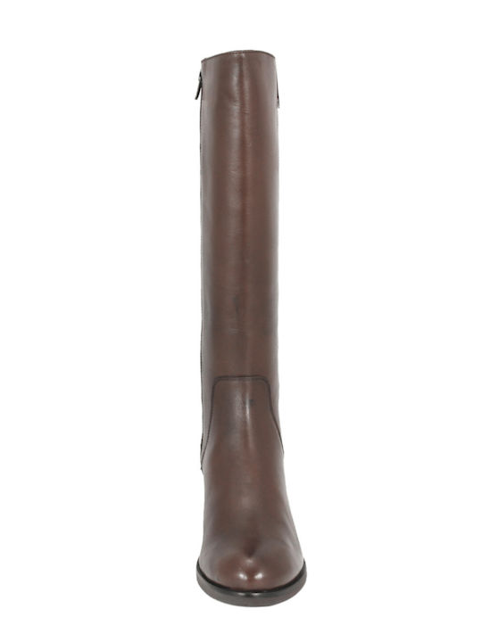 Buns Leder Damenstiefel Braun