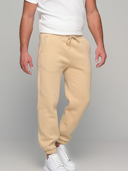 Basic Sweatpants with Elastic Beige