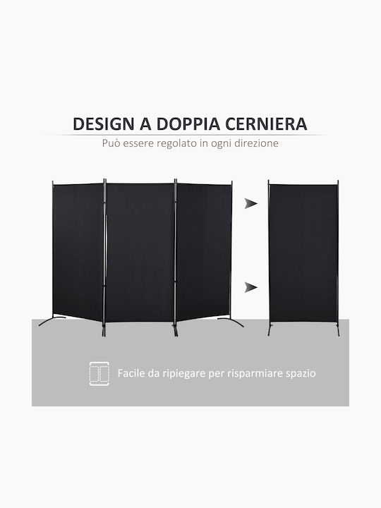 HomCom Decorativ Paravan Metalic 253x182cm