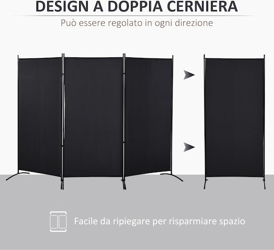 HomCom Decorative Room Divider Metal 253x182cm
