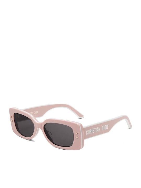 Dior Women's Sunglasses with Pink Plastic Frame and Gray Lens S1U 40A0