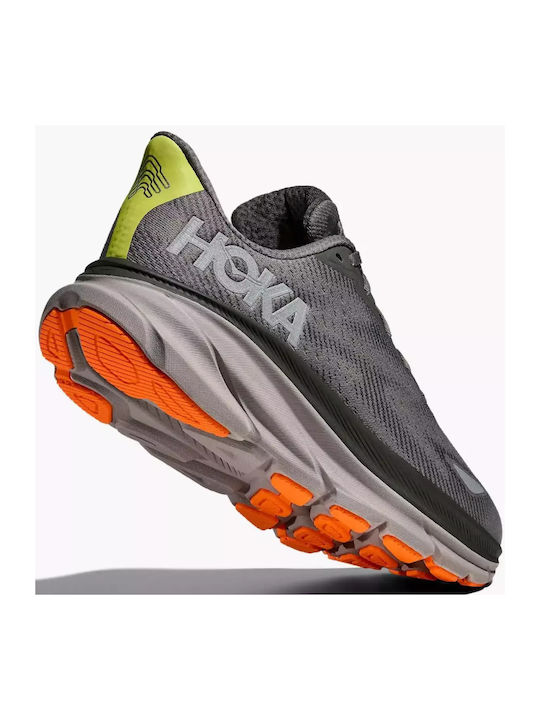 Clifton 9 Gore-tex Sport Shoes Running Gray Waterproof with Gore-Tex Membrane