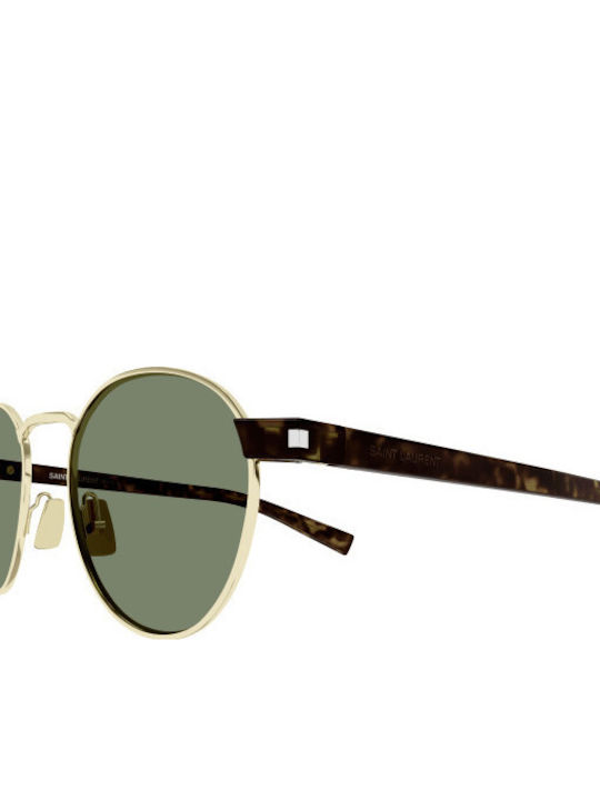 Ysl Unisex Γυαλιά Ηλίου με Χρυσό Μεταλλικό Σκελετό και Πράσινο Φακό SL 707 002