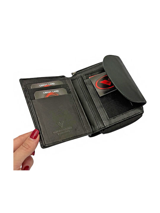Small Leather Women's Wallet Classic Black