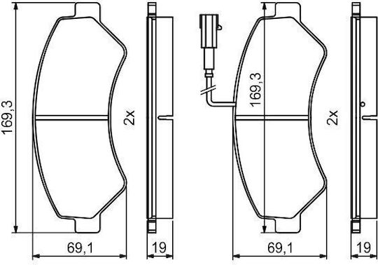 Bosch Brake Pad Set Disc Brake 0 986 494 799