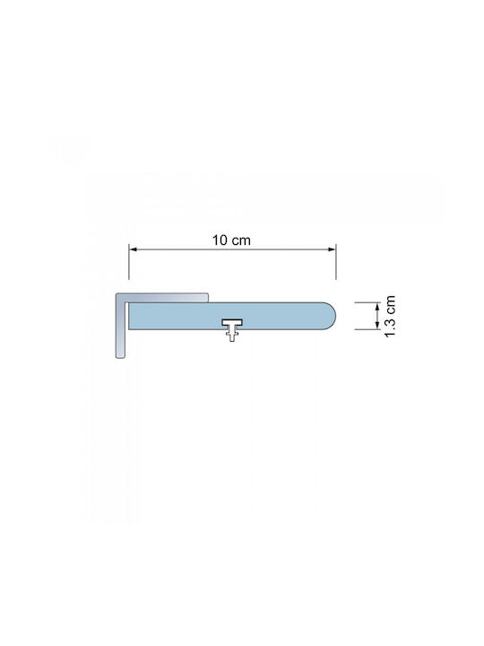 Anartisi Phantom One-Way Metallic Curtain Track Silver 360cm 513838-05