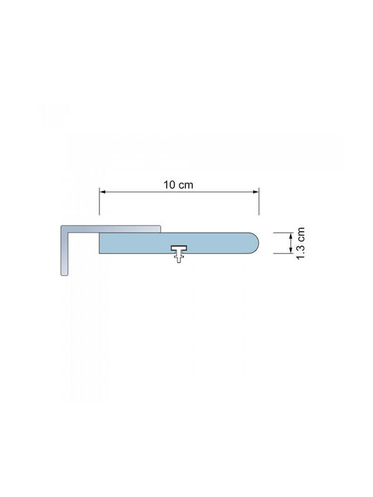 Anartisi Phantom One-Way Metallic Curtain Track 200cm 513836-02