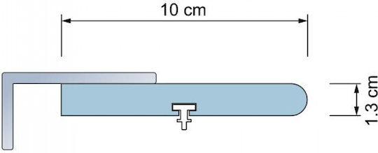 Anartisi Phantom Einweg Vorhangschiene in Farbe 240εκ. 513840-03